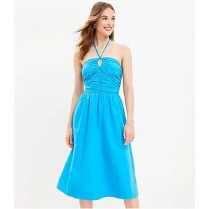 LOFT Strapless Blue Dress